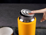 Fashion Titanium-Coated Tea Tumbler with Infuser, thermos cup 370ml yellow 31906960