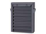 10 Tiers Shoe Rack with Dustproof Cover Closet Shoe Storage Cabinet Organizer Gray 71707810