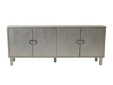 Stylish and Functional 4-Door Storage Cabinet with Pine Legs and MDF, for Living Room Bedroom,and W757P144373