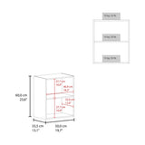 Wall Cabinet 23.6" H, with 1 Door and 2 Shelves, Black B097P250866