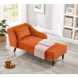 Modern Chaise Lounge Chair Velvet Upholstery W1097124940
