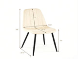 Set of 4 Mid-Century Modern Upholstered Dining Chairs, High Resilience Sponge Curved Seat Sturdy 68870185