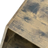 23.62'' Hexagonal Coffee Table Side Table Nightstand Antique Wood W757P164922