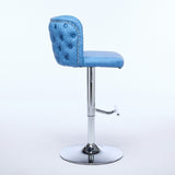A&A Furniture,Swivel Barstools Adjusatble Seat Height With Chrome Base, Modern PU Upholstered Bar W1143P193494