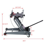 ZNTS Hydraulic transmission service jack,flloor jack 1/2ton capacity 1000lb,low profile W46542620