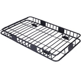 Rooftop Cargo Carrier BasketMotoring Roof RackTop Mount Roof Rack 64black steel W46540103
