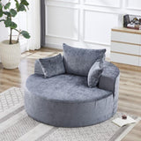 55''L Chenille Sponge single sofa,No Assembly Required,Fluffy Modern Sleeper Chair for Living room, W834P221026