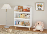 Kids Bookshelf, 3-Tier Bookcase, Book Organizer, toy Storage Cabinet Organizer, White 33748394