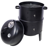 Charcoal Smoker Grill Wood Smoker Grills Outdoor Cooking 16 Inch Vertical Smoker Portable BBQ Grill W465P216802