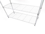 Four-tier Powder Coating Baker's Rack Microwave Oven Rack with MDF Board & 6pcs Wave Rod Silver 74681402