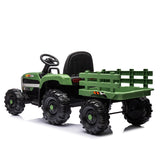 ZNTS Ride on Tractor with Trailer,24V Battery Powered Electric Tractor Toy, 200w*2motor W1396P144511