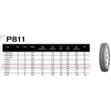 2x 5.30-12 Trailer Tires on 12" 4 Lug P811 1050 LBS Width4" 04058041