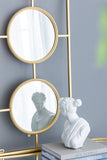 3 Mirror Piece Wall Mirror in Gold Rectangular Frame, Home Wall Decor for Bedroom Living Room, W2078124320