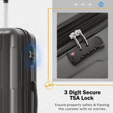 2 Piece Luggage Set with Bags Expanable Spinner Wheels ABS Lightweight Suitcase with TSA Lock N732P198745B