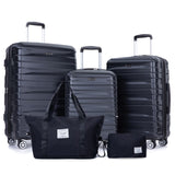 Luggage set of 5 pieces, expandable hard PC luggage set with TSA lock for rotating wheels, W284P202777
