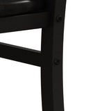 Metal Dining Chairs Set of 4, Steel Legs and PU Leather Seats, High Back Armless Dining Chairs, for W757P232711