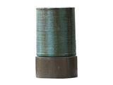19.5x19.5x43.5" Large Concrete Cylinder Green & Brown Ribbed Water Fountain, Outdoor Bird Feeder / W2078125151