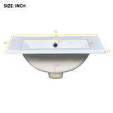 18-Inch Modern Bathroom Vanity with Sink, Modern Bathroom Storage Cabinet with Door, Freestanding N710P257401B