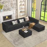 Single seat sofa Compressed Sectional Sofa Modern Minimalist Style Corduroy Couch, Sleeper Sofa for W487P230479