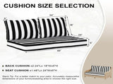 Outdoor Loveseat Cushion Set, 48 x 24 inch, Water Repellent Patio Furniture Cushions Replacement 14576041