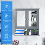 Gray bathroom cabinet with mirror 41387584