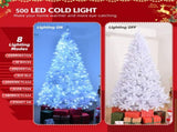 8 FT Pre-lit Artificial Christmas Tree, Hinged Xmas Pine Tree with 1500 Branch Tips, 500 Lights for 08319131