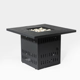 34inches Steel fire pit table Gas Fire Pit for Outdoor Outside Patio Deck and Garden Black W853P202186
