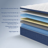 King Size Mattress in a Box 12 Inch Memory Foam Hybrid Mattress with Pocketed Springs Medium Firm 91573120