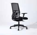 Complus Polyester Seat Pro Ergonomic High Back Office Task Mesh Chair 27"H in Black Color With Arms B091P340129