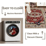 Area Rug 6x9 Vintage Bohemia Large Persian Non-slip Washable Rug For Room Kitchen Bedroom W2907P265126