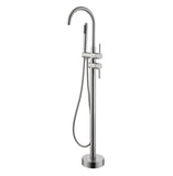 Floor Mounted Tub Faucet High Flow Freestanding Tub Filler Faucet with Handheld Shower Head and W2287P264023