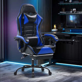 Gaming Computer Chair with Wheels, Adjustable Height Pu Leather Gamer Chair Office Desk 00390167