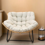 Outdoor Rocking Chair, Patio Egg Rocking Chair, Indoor Papasan Chair, Rattan Wicker Lounge Chair, W2887P271796