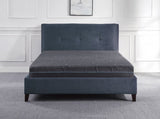 8" Queen Size Bed Mattress Gel-Infused Memory Foam Hybrid Mattress, Dark Gray, Mattress in a Box, B011P213339