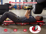 4 Level Adjustable Backrest Mechanic Rolling Creeper, Heavy Duty 6 Swivel Casters Garage Repair Cart 97371296