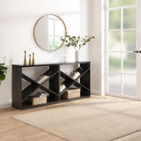 70.87 inch Farmhouse Console Table, X Shape Detachable ExtraLong Table with Storage for Entryway, W2317P233346