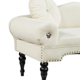 54"Width Modern Velvet Upholstered Loveseat Sofa Accent Bedside Entryway Bench Small Sofa 2 Seater W111763556