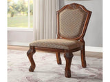 Beige and Cherry Solid Back Side Chairs B062P189084