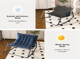 Rocking Chair with Storage, Cushions & Armrests, All-Season Comfort Lounge Recliner, Breathable 53395253