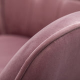 Leiria Contemporary Silky Velvet Tufted Accent Chair with Ottoman, Mauve T2574P164274