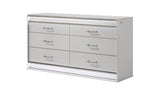 ZNTS Glam Modern Style 6- Drawer Dresser Made with Wood in White B009P243212