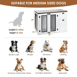 ZNTS Furniture style dog cage, wooden dog cage, double door dog cage, side cabinet dog cage, Dog crate W1687138649