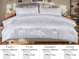 1 PC luxury satin microfiber bedding set, double-sided jacquard pattern, machine washable, OKO-100 41376325