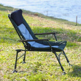 Camping Lounge Chair, Portable Folding Reclining Camping Chair with Adjustable backrest for Indoor W241106336