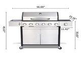 6-Burner Propane Gas Grill With Side Burner W2938P332357