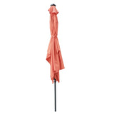 10 x 6.5t Rectangular Patio Solar LED Lighted Outdoor Umbrellas with Crank and Push Button Tilt for W65642334