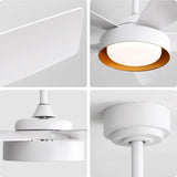 42 Inch Ceiling Fans with LED Light 22W and Remote Control 6 Wind Speed Reversible DC Motor White W934P244412