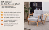 Mid-Century Modern Accent Chair, Arm Chair Living Room Chairs Pillow Upholstered Reading Chair W2989P295270