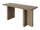42 Inch Oak Finish Entryway Console Table - T-Leg MDF Table with 3D Paper Laminate, Narrow Table for 26476534