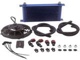 Universal AN10 13 Row Engine Trust Oil Cooler Kit & 7" Electric Cooling Fan 42763639